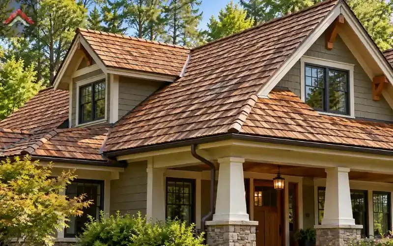 Cedar Shake Roof in Beaumont, TX Natural cedar shake roof in Beaumont TX