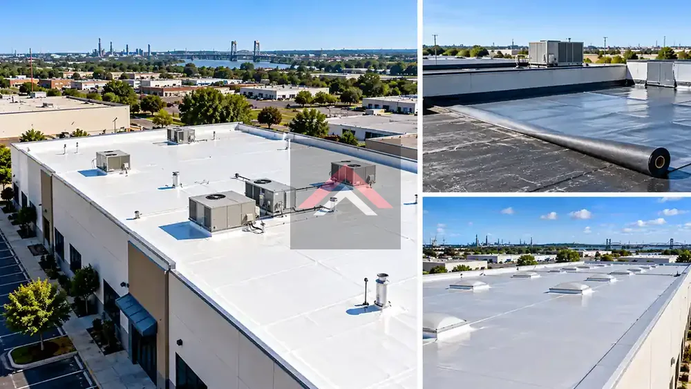 Commercial Roofing Before During and After Installation in Beaumont TX