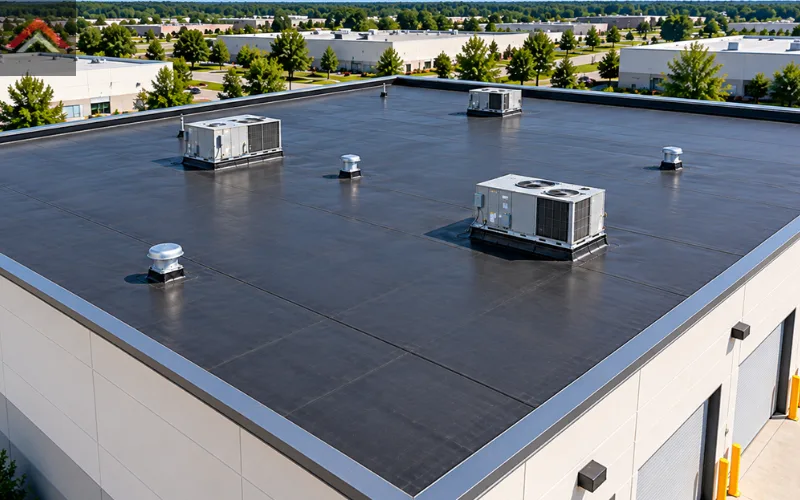 EPDM commercial flat roof in Beaumont TX