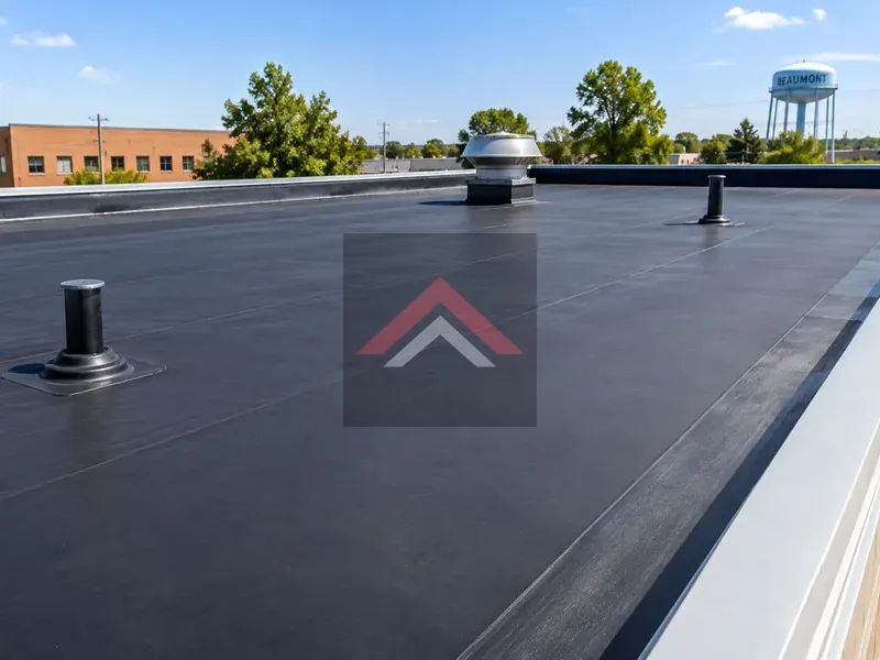 New EPDM Rubber Commercial Roof Installation in Beaumont TX