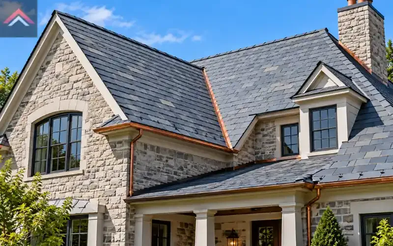 Natural Slate Roof in Beaumont, TX Natural gray-blue slate roof in Beaumont TX