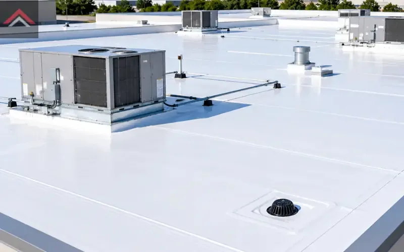 TPO commercial flat roof in Beaumont TX
